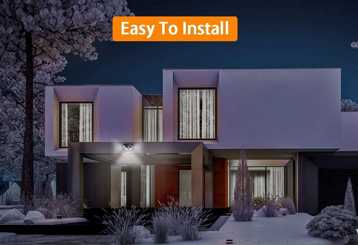 5 pcs 100 LED Solar Power Wall Light Motion Sensor Waterproof Outdoor Garden Lamp