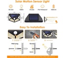 5 pcs 100 LED Solar Power Wall Light Motion Sensor Waterproof Outdoor Garden Lamp