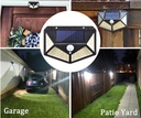 5 pcs 100 LED Solar Power Wall Light Motion Sensor Waterproof Outdoor Garden Lamp