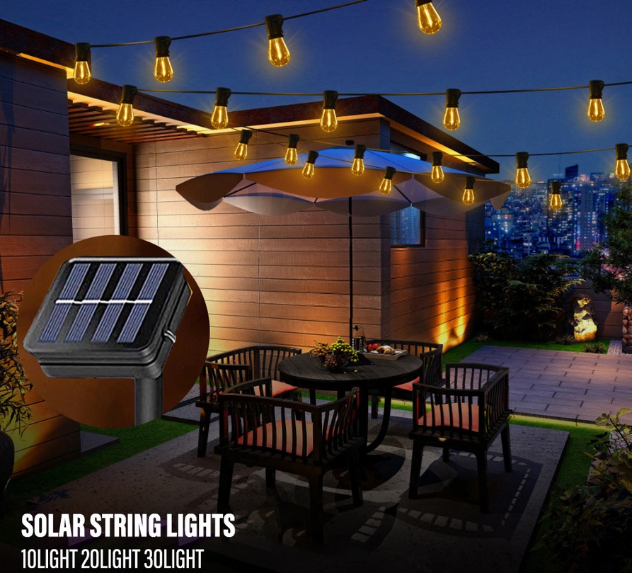LED Solar String Lights IP65 Waterproof Outdoor Decoration