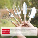 Garden Shovel Rake Spade Set Wooden Handle for Flowers Potted Outdoor Planting Household Plant Garden Tools