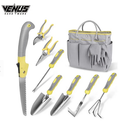 Home Floral Planting 9 Piece Garden Tools Set With Tool Bag
