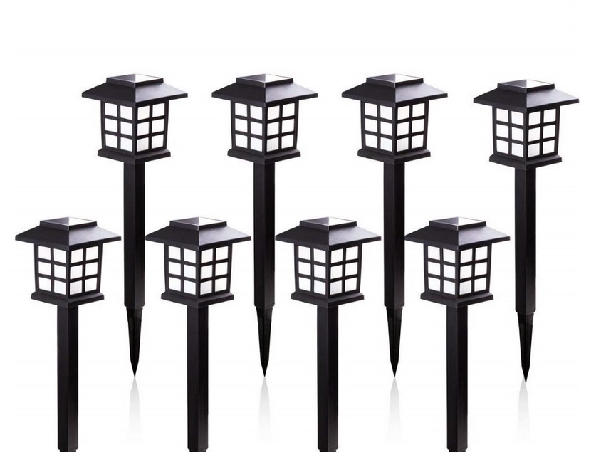 8pcs Led Solar Pathway Lights Waterproof Outdoor Solar Lamp for Garden/Landscape/Yard/Patio/Driveway/Walkway Lighting