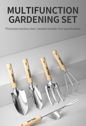 Garden Shovel Rake Spade Set Wooden Handle for Flowers Potted Outdoor Planting Household Plant Garden Tools